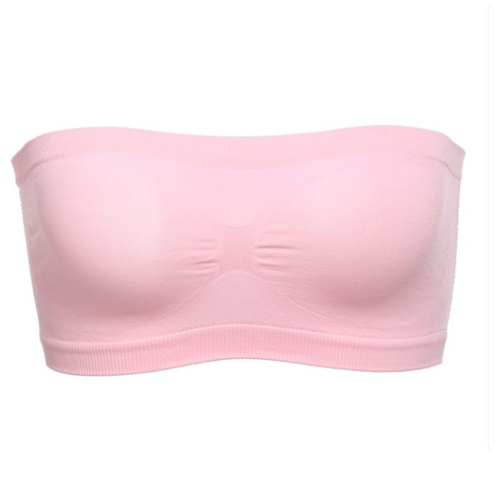 Spring Summer Women Bra Seamless Tube Top Bra Strapless Bandeau Push up Bra Women&#39;s Underwear Basic Stretch Underwear Lingerie