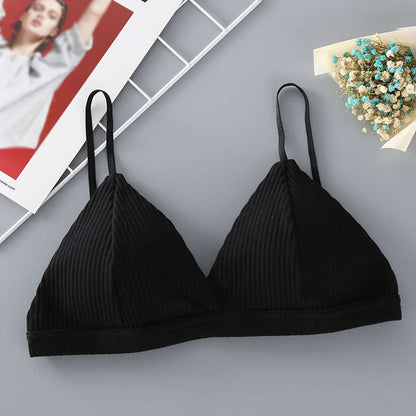 Sexy Women&#39;s Bra Sexy Lingerie Triangle Cup Threaded Cotton Bralettes Comfortable Brassie Female Seamless Underwear