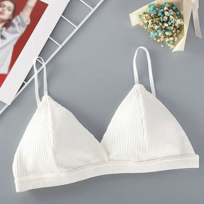 Sexy Women&#39;s Bra Sexy Lingerie Triangle Cup Threaded Cotton Bralettes Comfortable Brassie Female Seamless Underwear