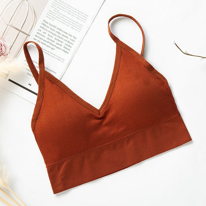 Women Sexy Crop Tops Tube Top Female Streetwear Sleeveless Camis Seamless Sports Lingerie Tee Bra Crop Top Bandeau Top Tank